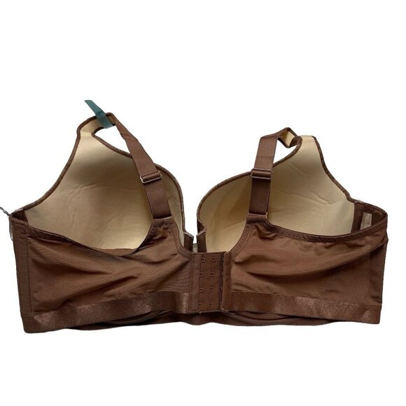 Ambrielle Bra 46G Lightly Lined Full Coverage Underwire Nutmeg Spice Lace - Picture 2 of 6